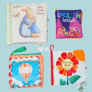 Baby Soft Fabric Cloth Books Eric Carle Tiny Seed Peter Rabbit Alphabet Travel